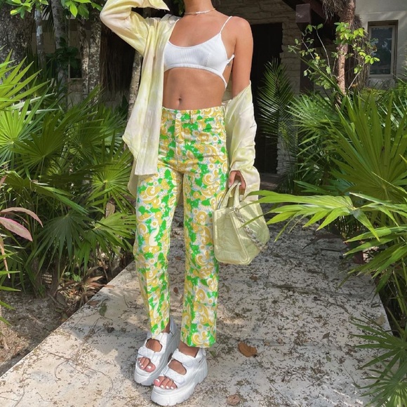 Zara Floral Print Pants NWT - Picture 3 of 8